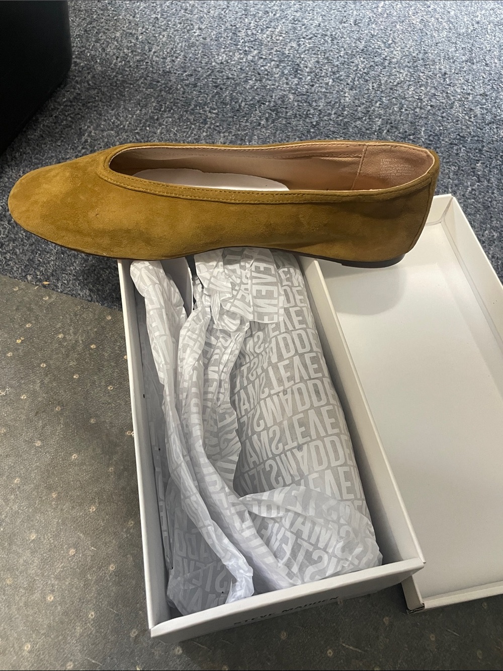 Steve Madden Suede Ballet Flat in Mustard